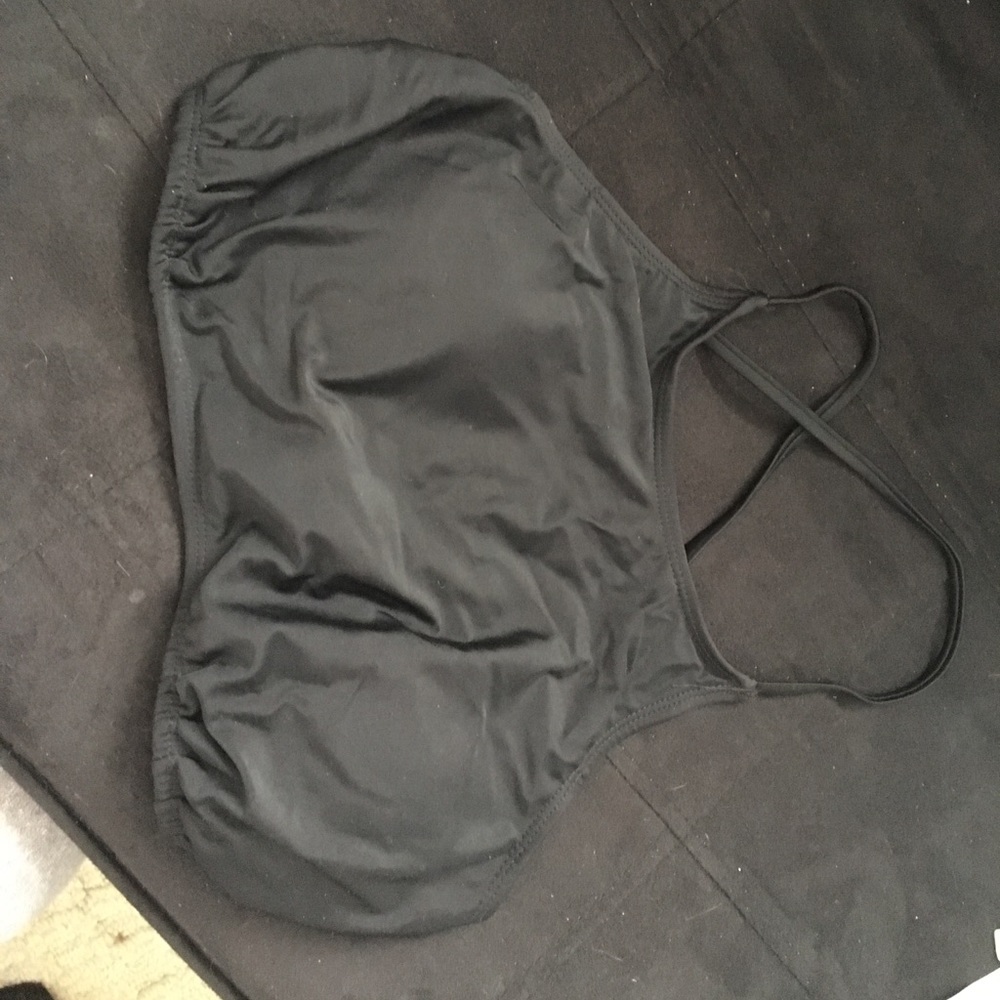 Black high neck bikini top